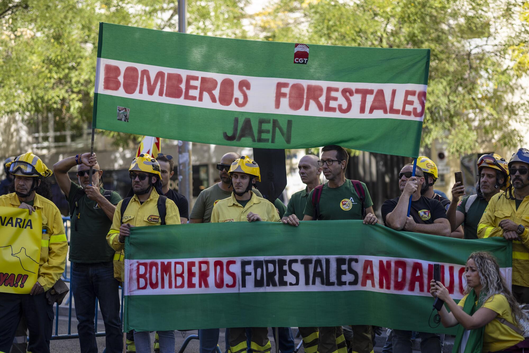 Manifestación bomberos forestales 18 octubre - 20
